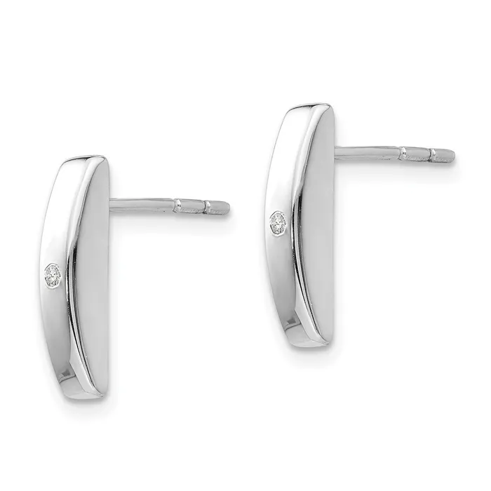Goldia Earrings White Ice Sterling Silver Rhodiumplated Diamond Post Earrings