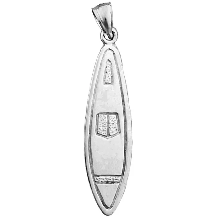Goldia Necklaces 14K Gold 3D Surfboard Pendant