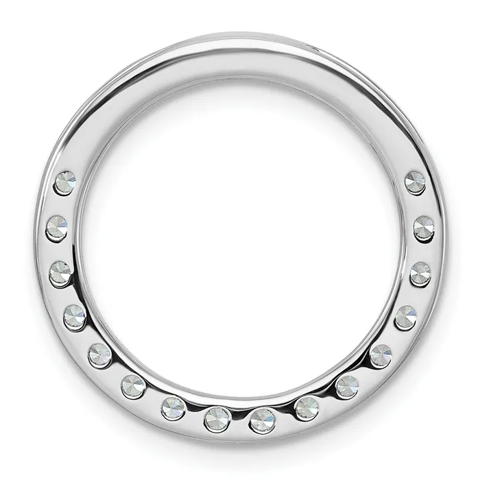 Goldia Necklaces 14k White Gold 1 12 Ct Lab Grown Diamond VSSI G Circle Chain Slide Pendant