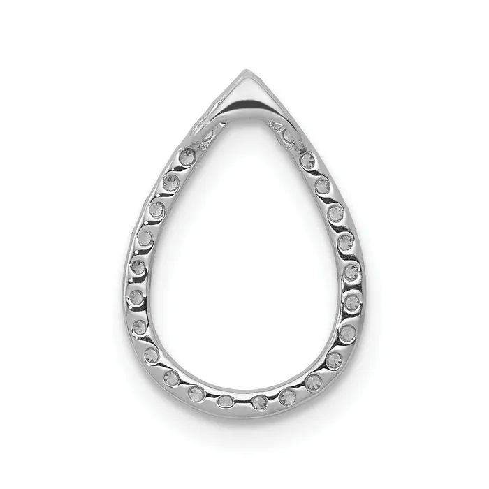 Goldia Necklaces 14k White Gold 15 Ct Lab Grown Diamond VSSI G Teardrop Chain Slide Pendant