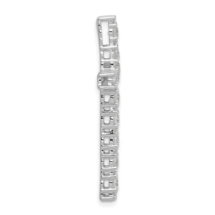 Goldia Necklaces 14k White Gold 1 Ct Lab Grown Diamond VSSI G Cross Chain Slide Pendant