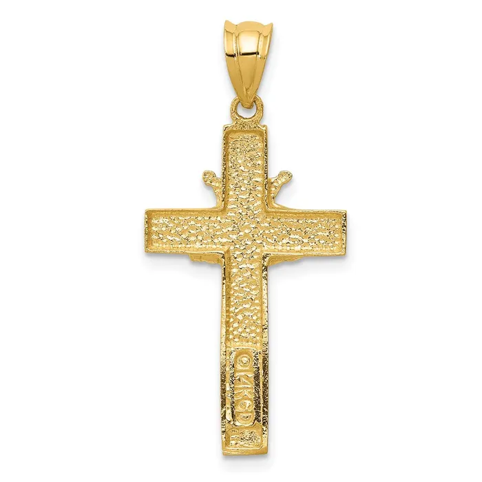 Goldia Necklaces 14k Yellow Gold Claddagh Cross Pendant