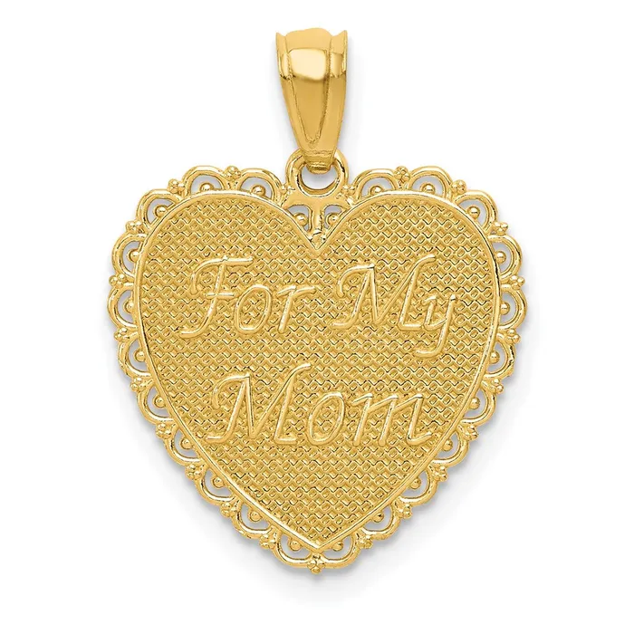 Goldia Necklaces 14k Yellow Gold Gold Reversible FOR MY MOM Thanks For Everything Pendant