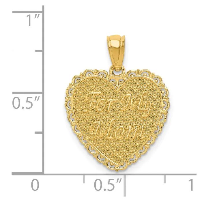 Goldia Necklaces 14k Yellow Gold Gold Reversible FOR MY MOM Thanks For Everything Pendant
