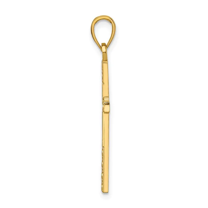 Goldia Necklaces 14k Yellow Gold Polished u0026 Designed Cross Pendant