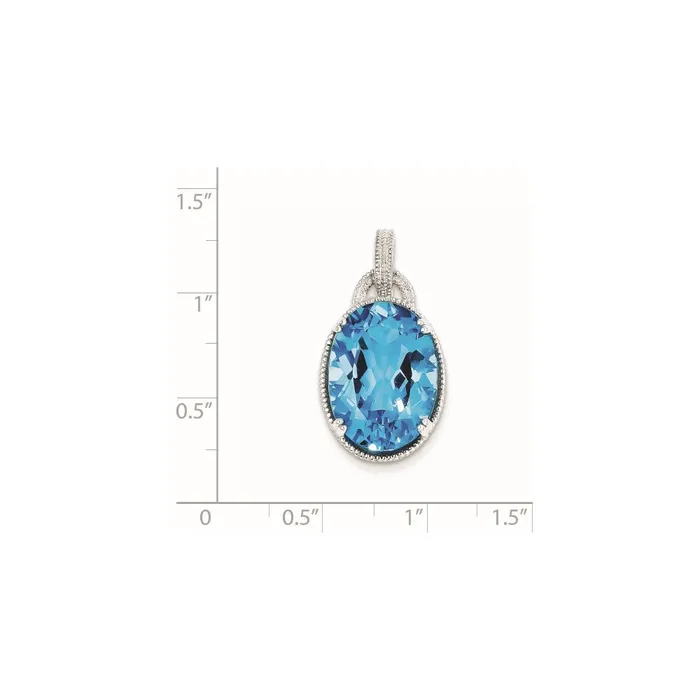Goldia Necklaces Sterling Silver Blue Topaz Pendant