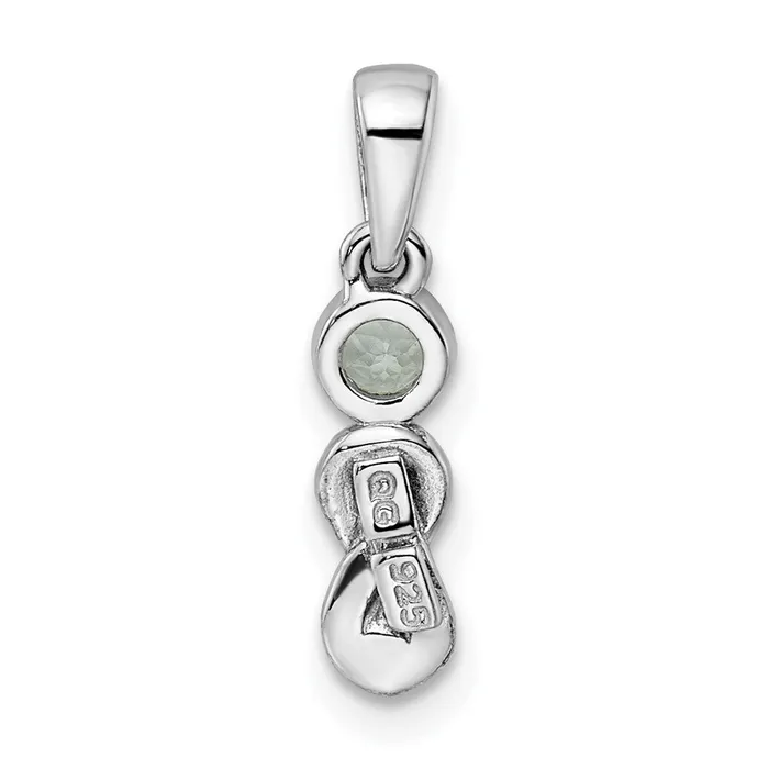 Goldia Necklaces Sterling Silver Rhodiumplated Aquamarine Infinity Birthstone Pendant
