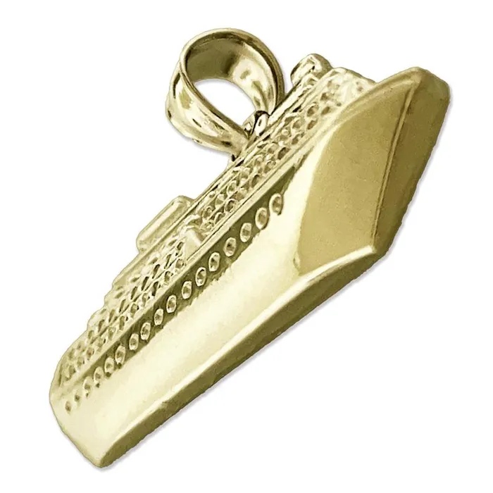 Goldia PreStyled Sets 14K Gold 37MM Ocean Liner Cruise Ship Pendant