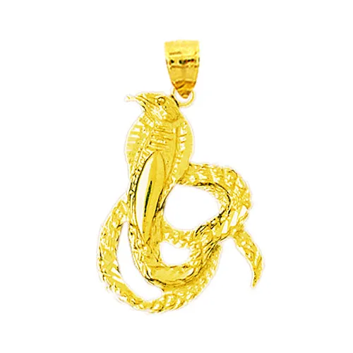 Goldia PreStyled Sets 14K Gold Cobra Pendant