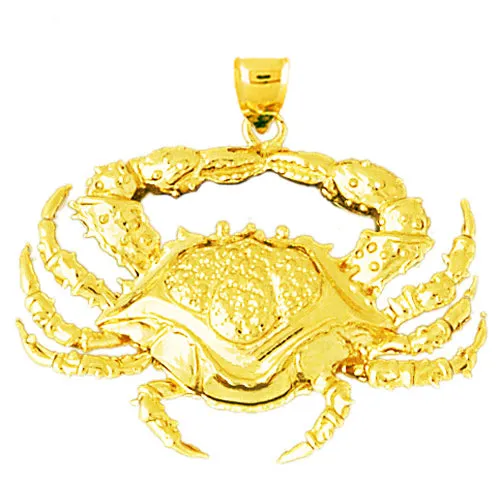 Goldia PreStyled Sets 14K Gold Crab Sealife Pendant