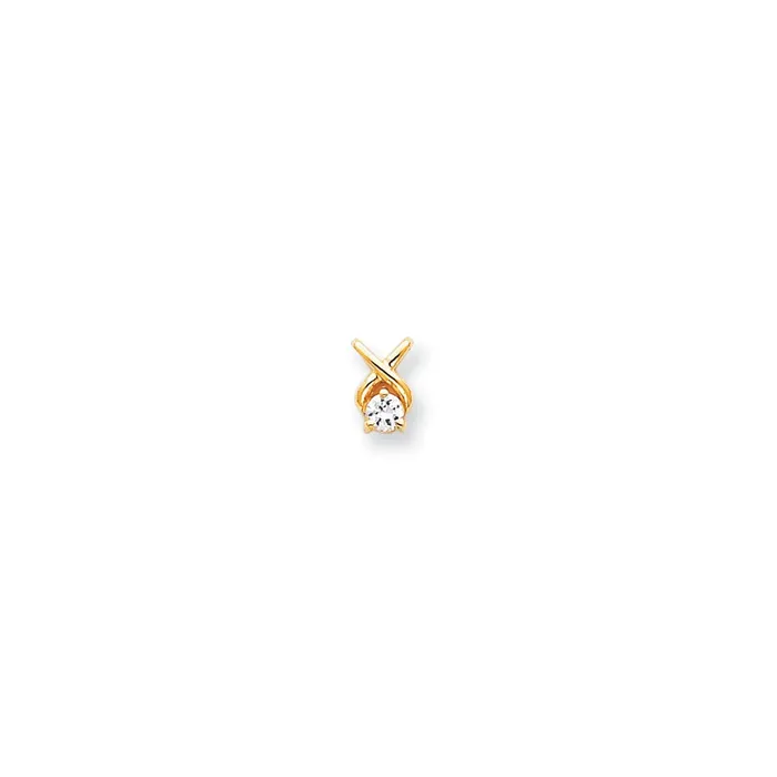 Goldia PreStyled Sets 14K Yellow Gold AA Real Diamond Chain Slide