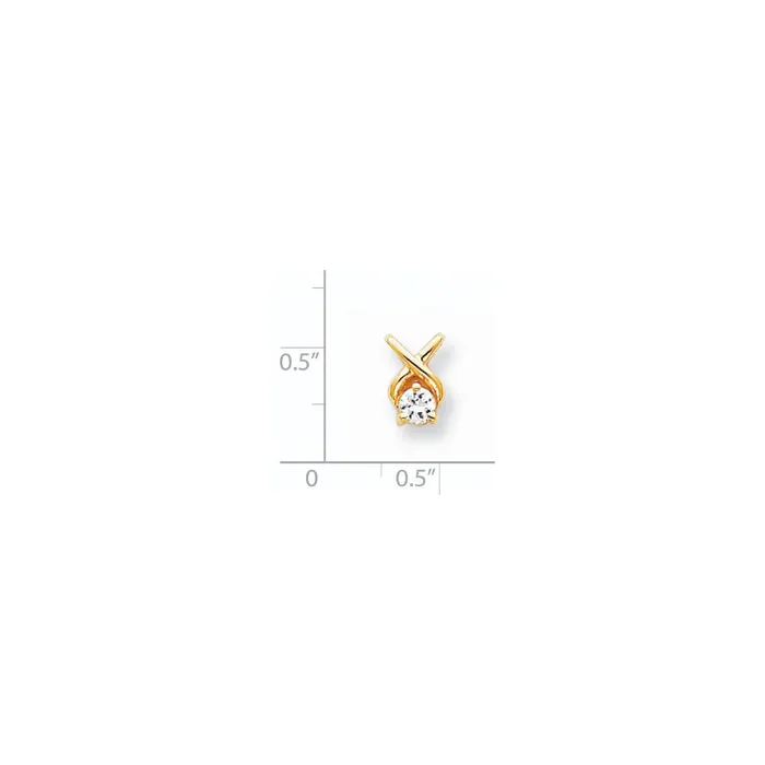 Goldia PreStyled Sets 14K Yellow Gold AA Real Diamond Chain Slide