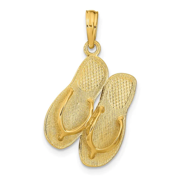 Goldia PreStyled Sets 14k Yellow Gold AVALON Reversible Flip Flops Pendant