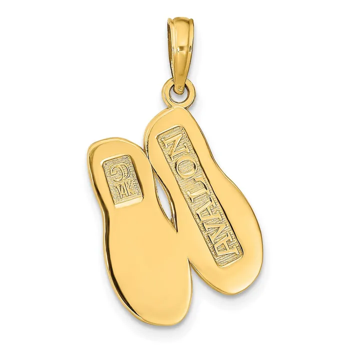 Goldia PreStyled Sets 14k Yellow Gold AVALON Reversible Flip Flops Pendant