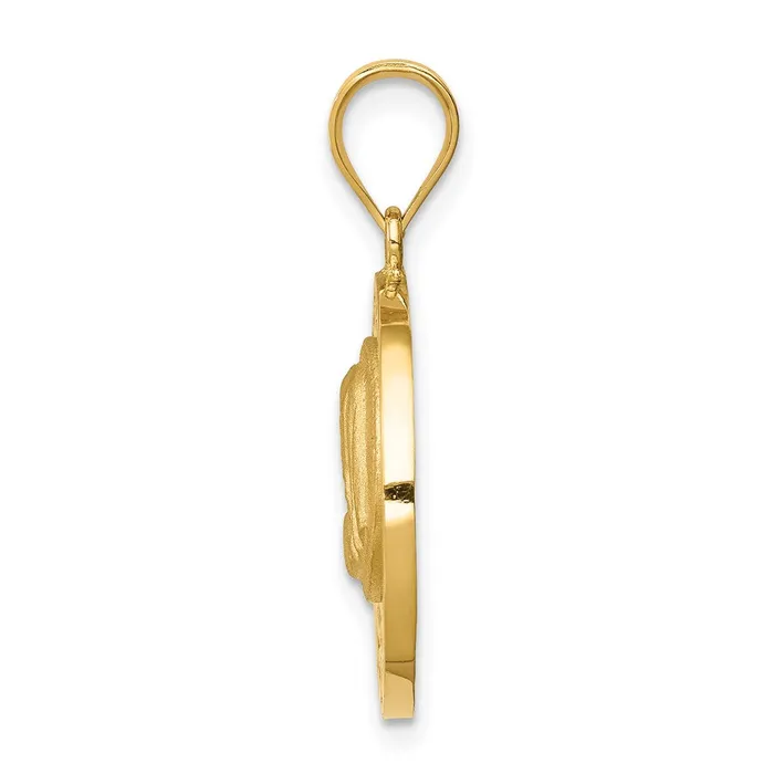 Goldia PreStyled Sets 14k Yellow Gold Brushed Polished Virgin Mary Pendant