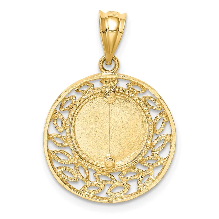 Goldia PreStyled Sets 14k Yellow Gold Brushed Polished Virgin Mary Pendant