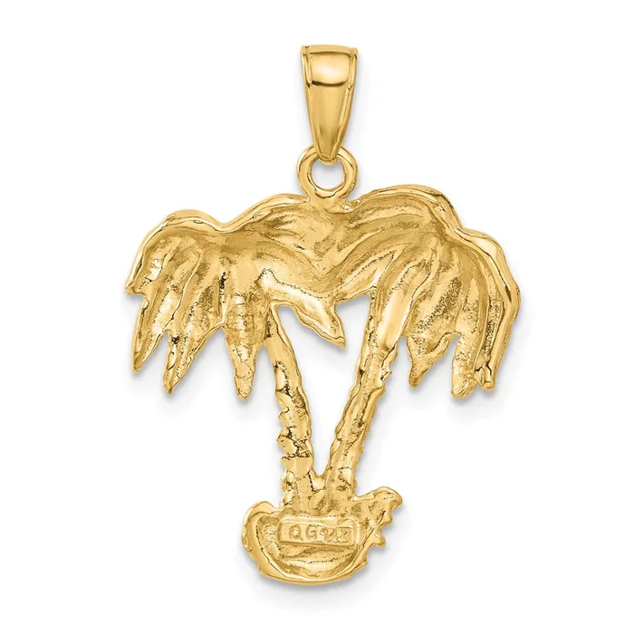 Goldia PreStyled Sets 14k Yellow Gold Double Palm Trees Pendant