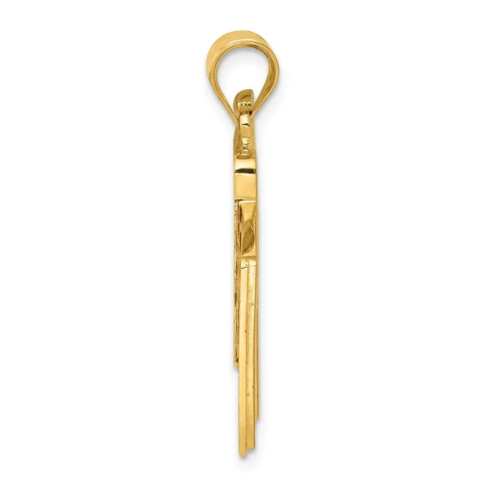 Goldia PreStyled Sets 14k Yellow Gold Enameled Flag Pendant