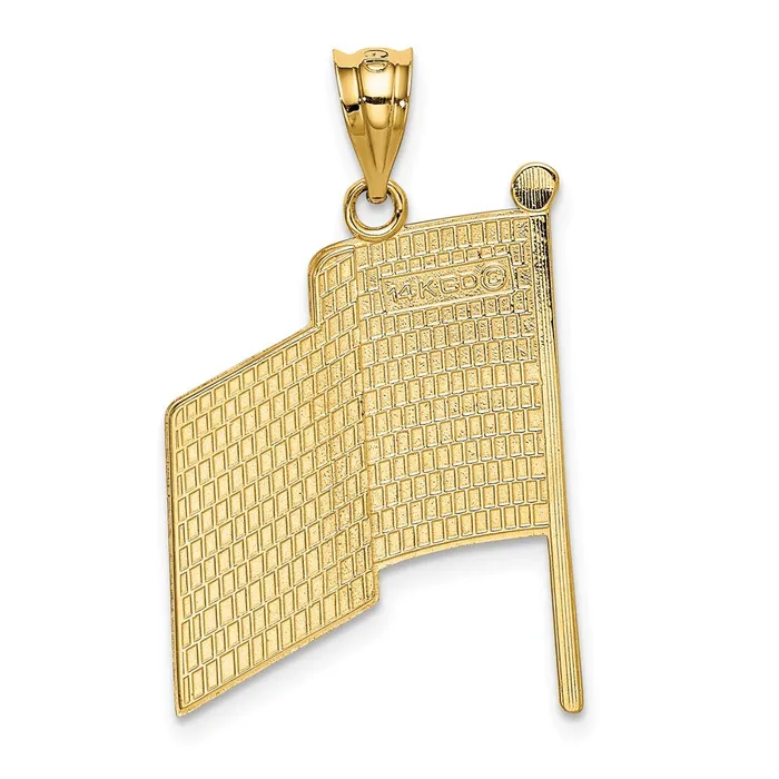 Goldia PreStyled Sets 14k Yellow Gold Enameled Flag Pendant