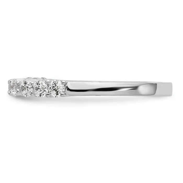 Goldia Rings 031ct CZ Solid Real 14K White Gold Peg Set Engagement Ring