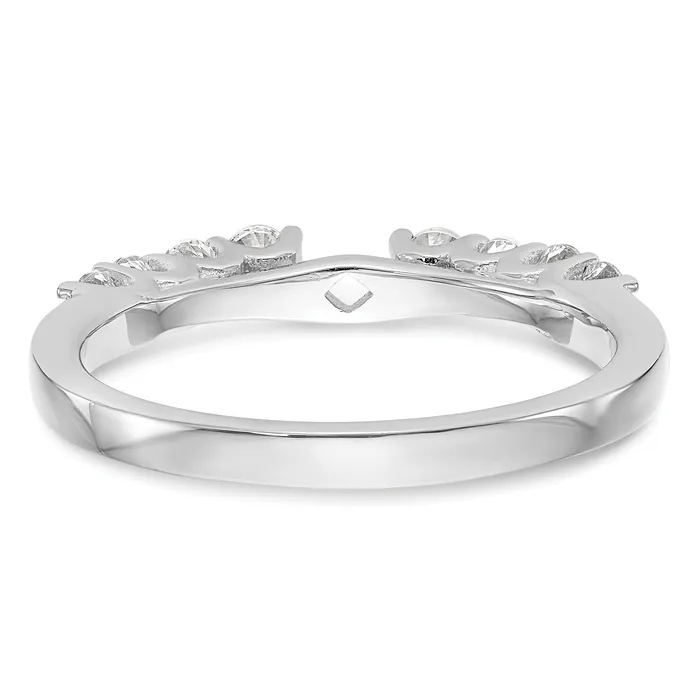 Goldia Rings 031ct CZ Solid Real 14K White Gold Peg Set Engagement Ring