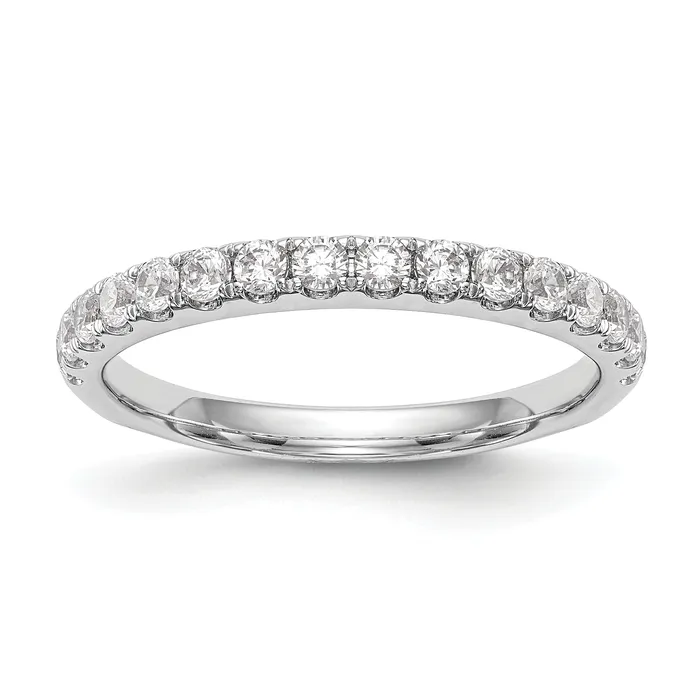 Goldia Rings 056ct CZ Solid Real 14k White Gold Wedding Wedding Band Ring
