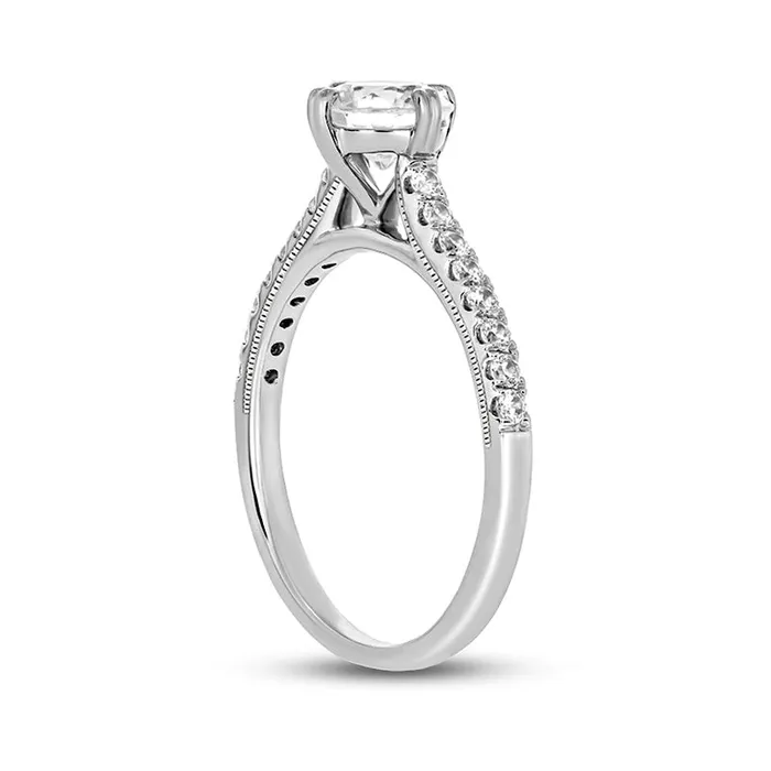 Goldia Rings 10 CT TW Natural Diamond Engagement Ring in Solid 14K White Gold II2