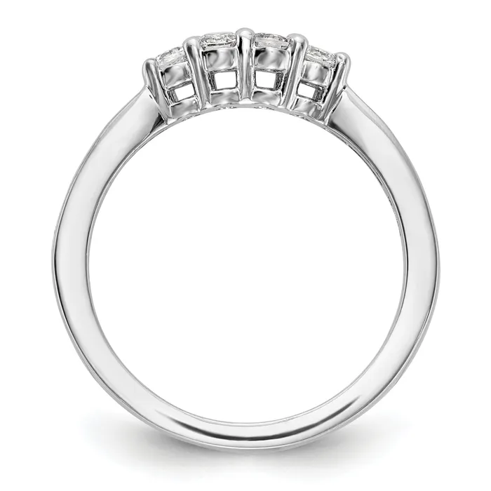 Goldia Rings 102ct CZ Solid Real 14k White Gold Wedding Wedding Band Ring