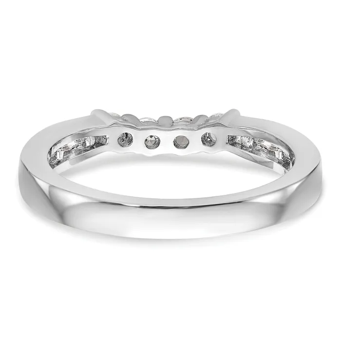 Goldia Rings 102ct CZ Solid Real 14k White Gold Wedding Wedding Band Ring