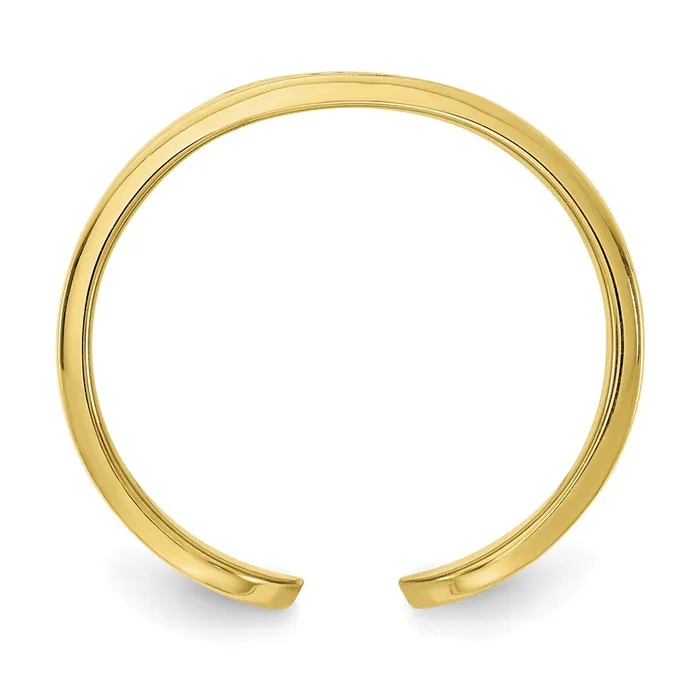 Goldia Rings 10K Yellow Gold Polished Cigar Style Monogram Ring