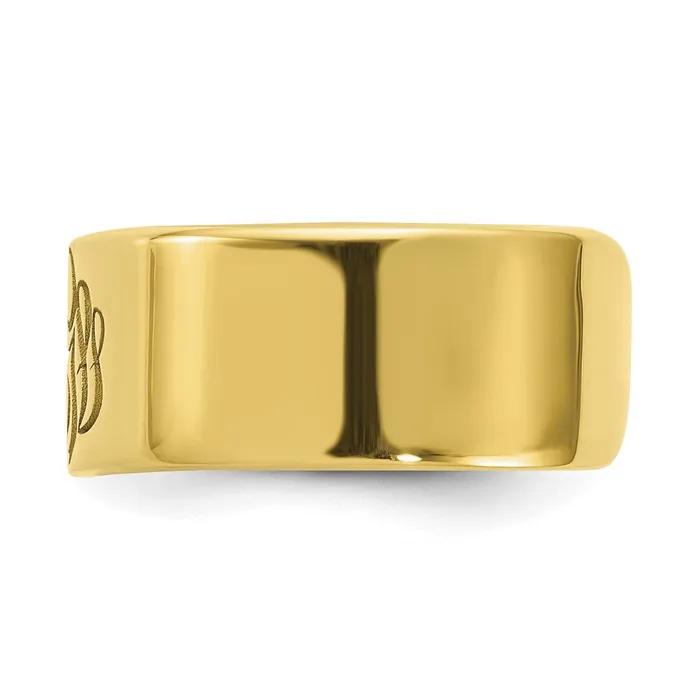 Goldia Rings 10K Yellow Gold Polished Cigar Style Monogram Ring
