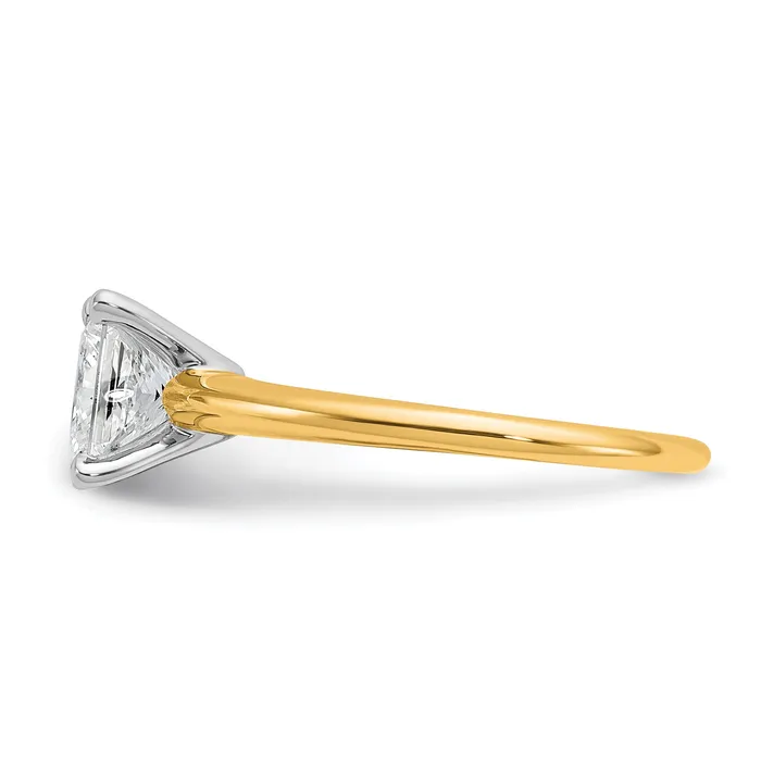 Goldia Rings 14k Twotone 1 12 Ct Certified Lab Grown Diamond VSSI G Princess Solitare Engagement Ring
