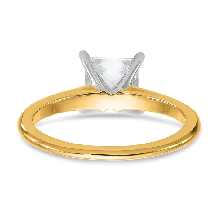 Goldia Rings 14k Twotone 1 12 Ct Certified Lab Grown Diamond VSSI G Princess Solitare Engagement Ring