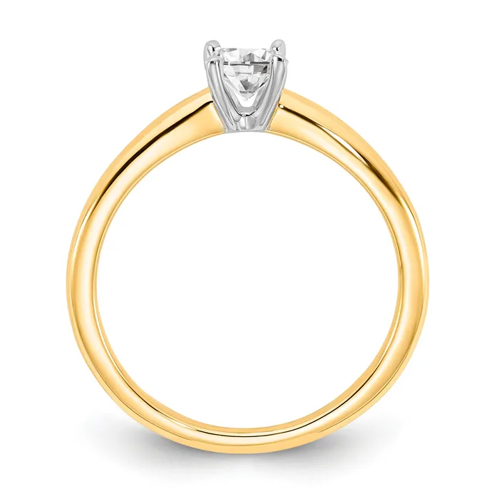 Goldia Rings 14k Twotone 12 Ct Certified Lab Grown Diamond VSSI G Oval Solitare Engagement Ring