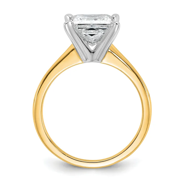 Goldia Rings 14k Twotone 2 12 Ct Lab Grown Diamond VSSI G Princess Solitare Engagement Ring