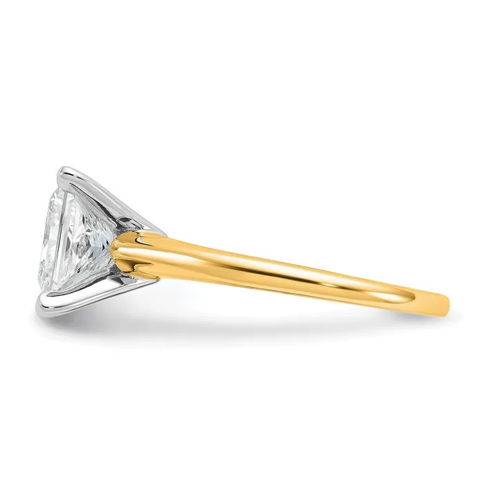 Goldia Rings 14k Twotone 2 12 Ct Lab Grown Diamond VSSI G Princess Solitare Engagement Ring