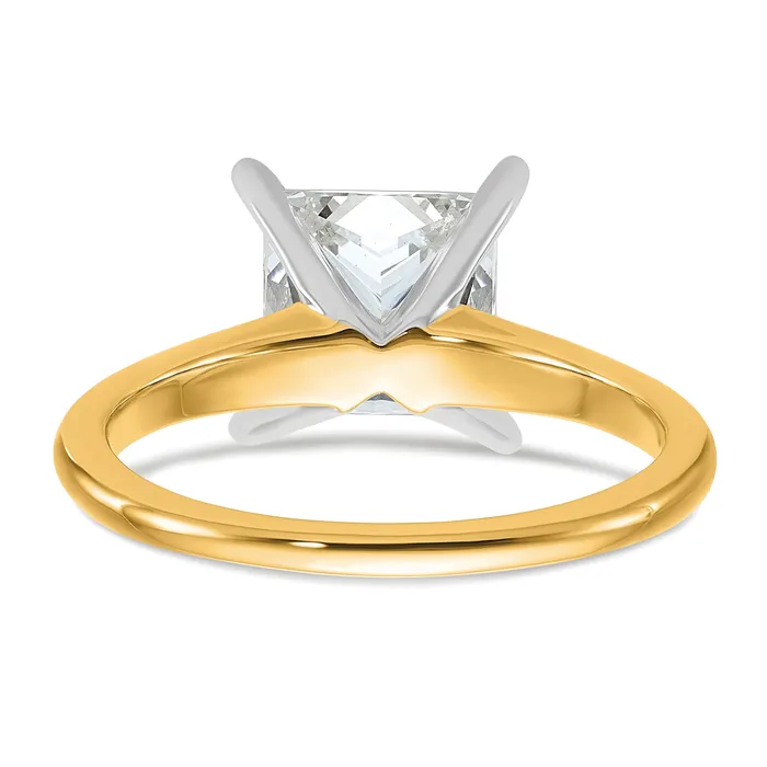 Goldia Rings 14k Twotone 2 12 Ct Lab Grown Diamond VSSI G Princess Solitare Engagement Ring