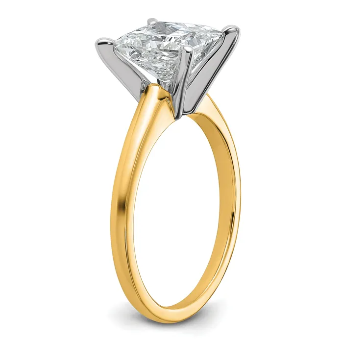 Goldia Rings 14k Twotone 2 12 Ct Lab Grown Diamond VSSI G Princess Solitare Engagement Ring