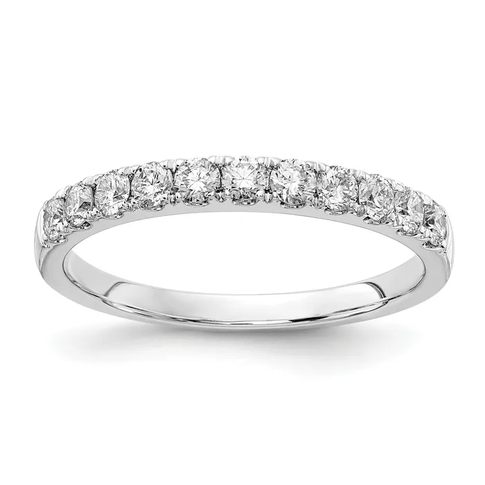 Goldia Rings 14k White Gold 12 Ct Lab Grown Diamond VSSI G Wedding Band Ring