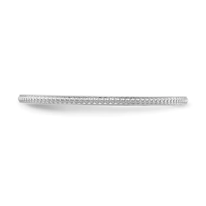 Goldia Rings 14K White Gold 12mm Bead Stackable Band