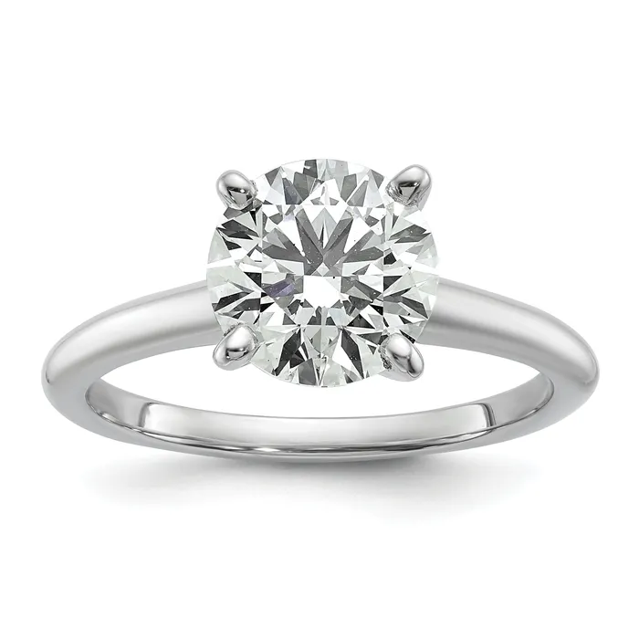 Goldia Rings 14k White Gold 14kw 2ct VSSI G Lab Grown Round Diamond Solitaire Ring
