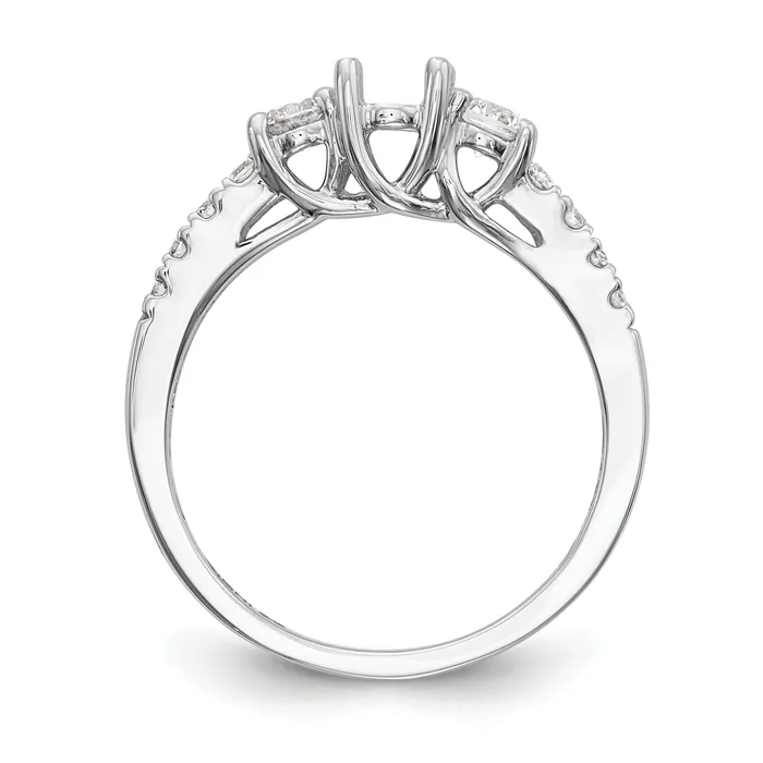 Goldia Rings 14k White Gold 34 Ct Lab Grown Diamond VSSI G Three Stone Engagement Ring