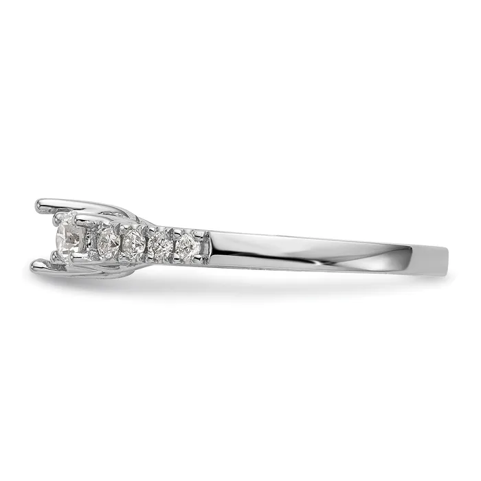 Goldia Rings 14k White Gold 34 Ct Lab Grown Diamond VSSI G Three Stone Engagement Ring