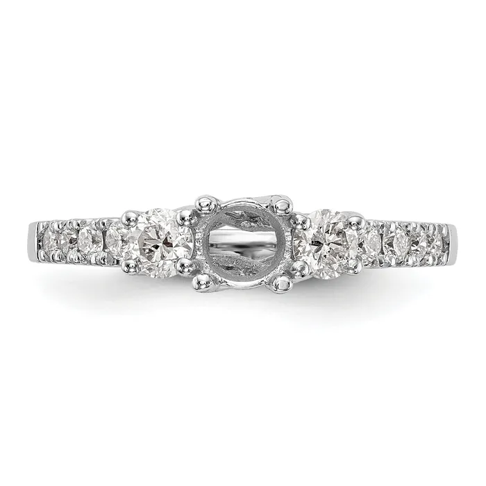Goldia Rings 14k White Gold 34 Ct Lab Grown Diamond VSSI G Three Stone Engagement Ring
