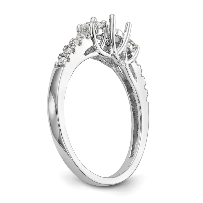 Goldia Rings 14k White Gold 34 Ct Lab Grown Diamond VSSI G Three Stone Engagement Ring