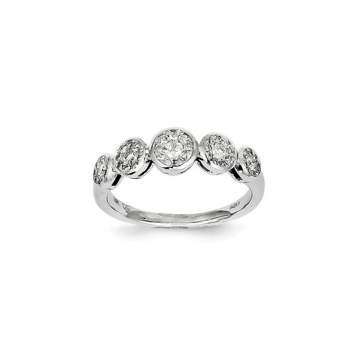Goldia Rings 14k White Gold Diamond Band Ring