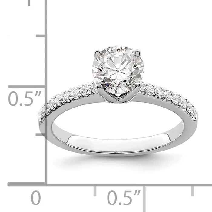 Goldia Rings 14K White Gold Lab Grown Diamond VSSI FGH Engagement Ring