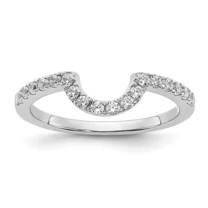Goldia Rings 14K White Gold Lab Grown Diamond VSSI FGH Matching Wedding Band Ring