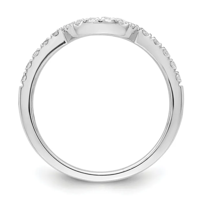 Goldia Rings 14K White Gold Lab Grown Diamond VSSI FGH Matching Wedding Band Ring
