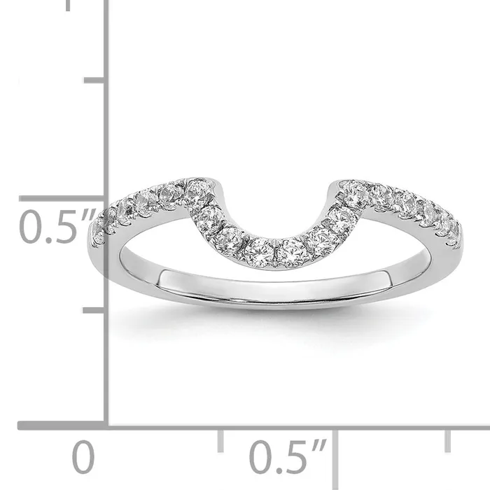 Goldia Rings 14K White Gold Lab Grown Diamond VSSI FGH Matching Wedding Band Ring